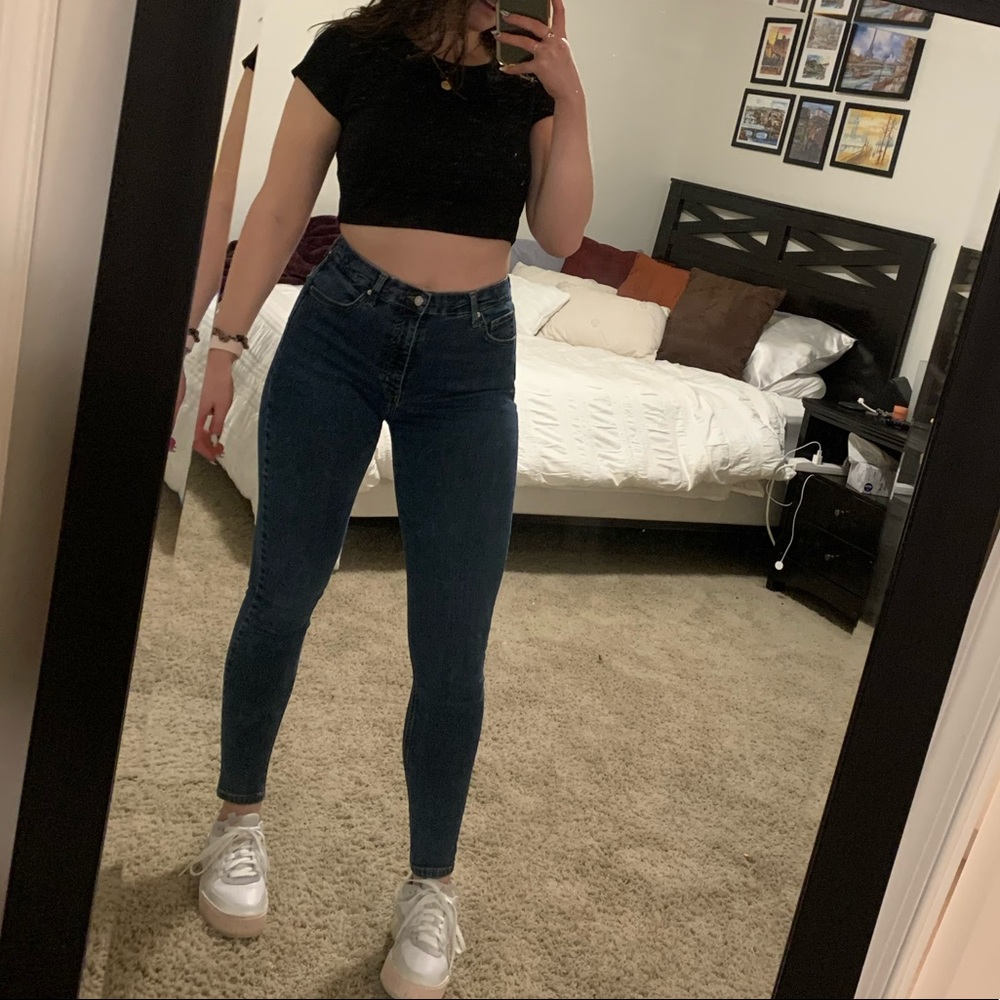 TopShop Jamie Skinny Jeans dark wash